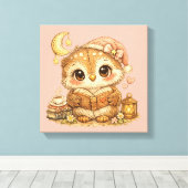 Cute Whimsical Watercolor Animal Leinwanddruck (Insitu (Holzboden))
