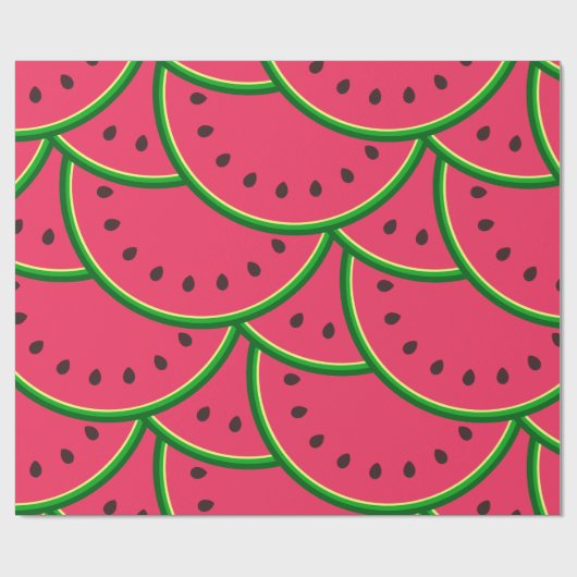 Cute Whimsical Watermelon Slices Pattern  Geschenkpapier (Flach)