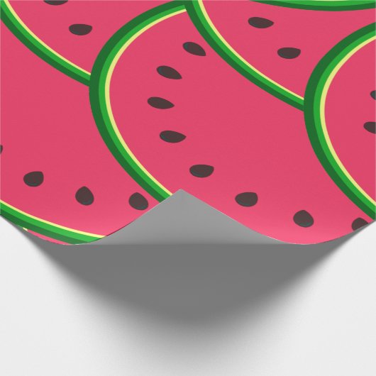 Cute Whimsical Watermelon Slices Pattern  Geschenkpapier (Ecke)