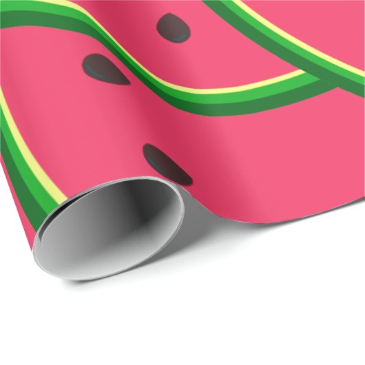 Cute Whimsical Watermelon Slices Pattern  Geschenkpapier (Rolleneckpunkt)