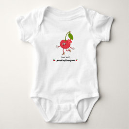 Cute Whistling Cherry Character - Loved by Everyon Baby Strampler