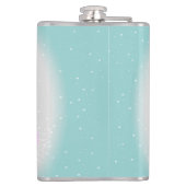 Cute White Baby Sea Otter , Merry Christmas Flachmann (Rückseite)