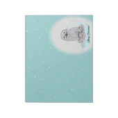 Cute White Baby Sea Otter , Merry Christmas Notizblock (Rotiert)