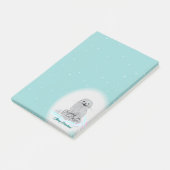 Cute White Baby Sea Otter , Merry Christmas Post-it Klebezettel (angewinkelt)