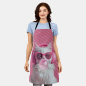  Cute  White Cat  – Personalized Schürze (Getragen)