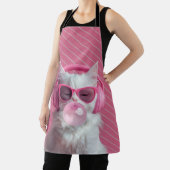  Cute  White Cat  – Personalized Schürze (InSitu)