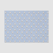 Cute White Goose Pattern Blue Seidenpapier (Vorderseite)