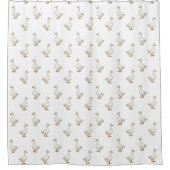 Cute White Goose Pattern Duschvorhang (Vorderseite)