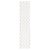 Cute White Goose Pattern Kurzer Tischläufer (Vorderseite)