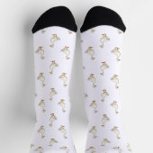 Cute White Goose Pattern Socken (Oben)