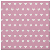 Cute White Hearts Dot Pattern Dusty Rose Stoff (Muster)