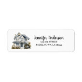 Cute White House New Home Envelope Address (Vorne)