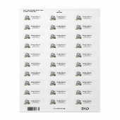 Cute White House New Home Envelope Address (Vorne)