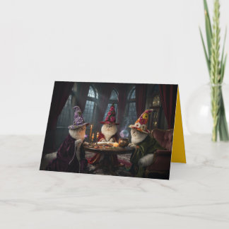 Cute White Persian Witch Card Feiertagskarte
