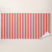 Cute white pink stripes strandtuch (Vorderseite)