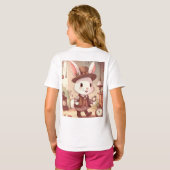 Cute White Rabbit Wonderland Whimsical Timekeeper T-Shirt (Schwarz voll)