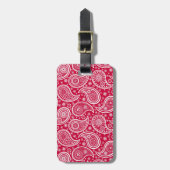 Cute white red paisley pattern Case-Mate iPhone ca Gepäckanhänger (Vorderseite vertikal)