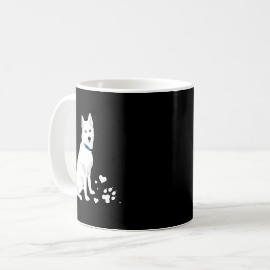 Cute White Siberian Husky Sweet White Snow Dog Kaffeetasse (Vorderseite Links)