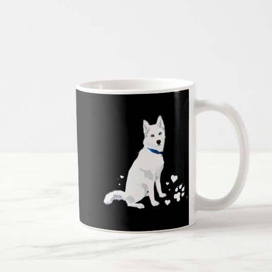 Cute White Siberian Husky Sweet White Snow Dog Kaffeetasse (Rechts)