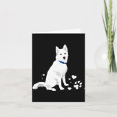 Cute White Siberian Husky Sweet White Snow Dog Karte (Vorderseite)