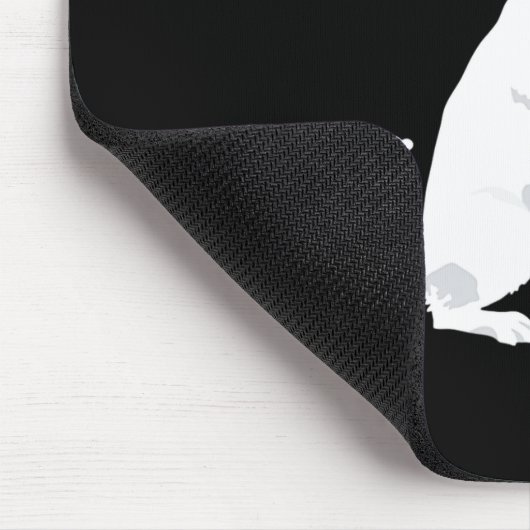 Cute White Siberian Husky Sweet White Snow Dog Mousepad (Ecke)