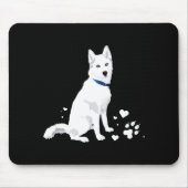 Cute White Siberian Husky Sweet White Snow Dog Mousepad (Vorne)