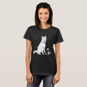 Cute White Siberian Husky Sweet White Snow Dog T-Shirt (Vorne ganz)