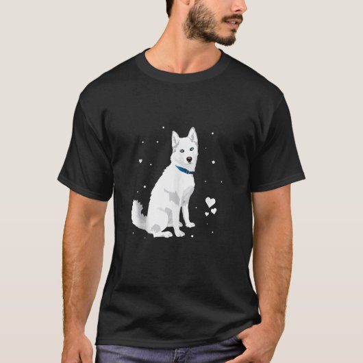 cute white Siberian Husky sweet white Snow dog Tan T-Shirt (Vorderseite)