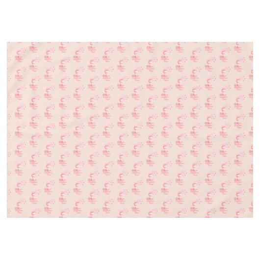 Cute Whole Llama Fun Pink First Birthday Tischdecke (Vorderseite (Horizontal))