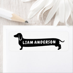 Cute Wiener Dog Custom Name Label
