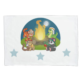 Cute Wild Animals Jungle Night Camping Party Kids Kissenbezug