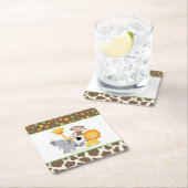 Cute Wild Jungle Animals Modern Paper Coaster Rechteckiger Pappuntersetzer (Vor Ort)