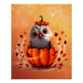 Cute Wildlife Of An Owl's Echo: Autumn's Guardian Poster (Vorderseite)