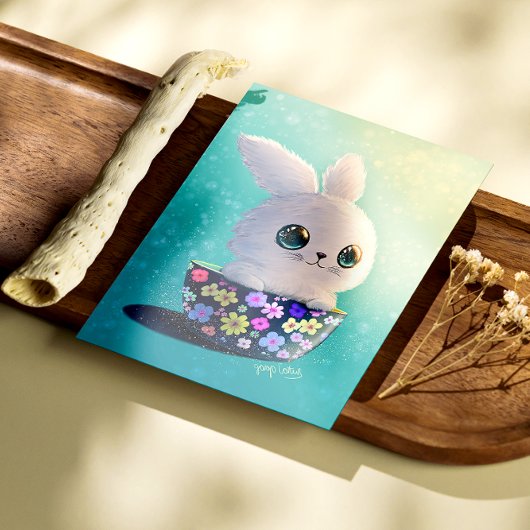 Cute Wildlife Of Spring Guardian: Bunny in Bloom Fotodruck