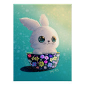 Cute Wildlife Of Spring Guardian: Bunny in Bloom Poster (Vorderseite)