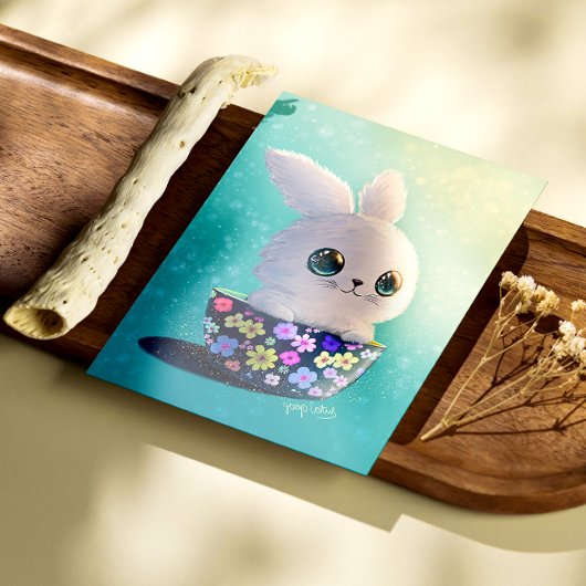 Cute Wildlife Of Spring Guardian: Bunny in Bloom Poster
