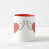 Cute Winged Heart Love Mug – Valentine’s Day Gift Tasse (Zentrum)