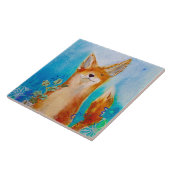 Cute Winking Fox Ceramic Tile Fliese (Seite)