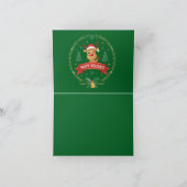 Cute Winking Reindeer Happy Holidays Christmas Car Dankeskarte (Innenseite)