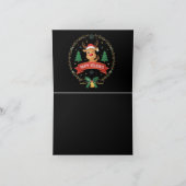 Cute Winking Reindeer Happy Holidays Christmas Car Dankeskarte (Innenseite)