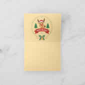 Cute Winking Reindeer Happy Holidays Christmas Car Dankeskarte (Innenseite)