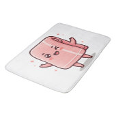 Cute Winking Towel Cartoon Badematte (Schrägansicht)
