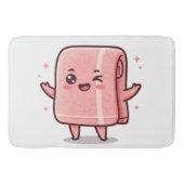 Cute Winking Towel Cartoon Badematte (Vorderseite)