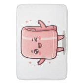 Cute Winking Towel Cartoon Badematte (Vorderseite Vertikal)
