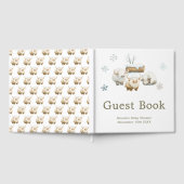Cute Winter Arctic Cow Baby Shower Gästebuch (Voll)