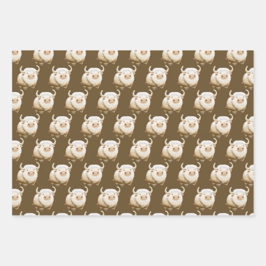Cute Winter Arctic Cow Geschenkpapier Set (Vorderseite 3)