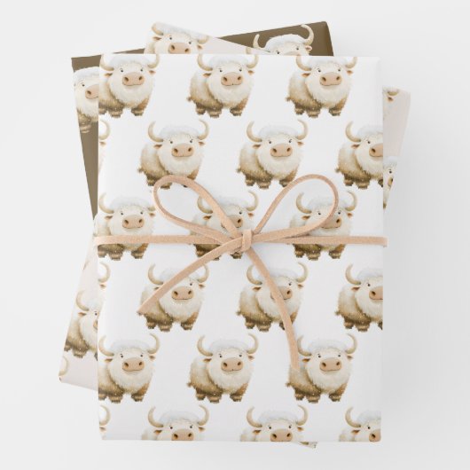 Cute Winter Arctic Cow Geschenkpapier Set (Beispiel)
