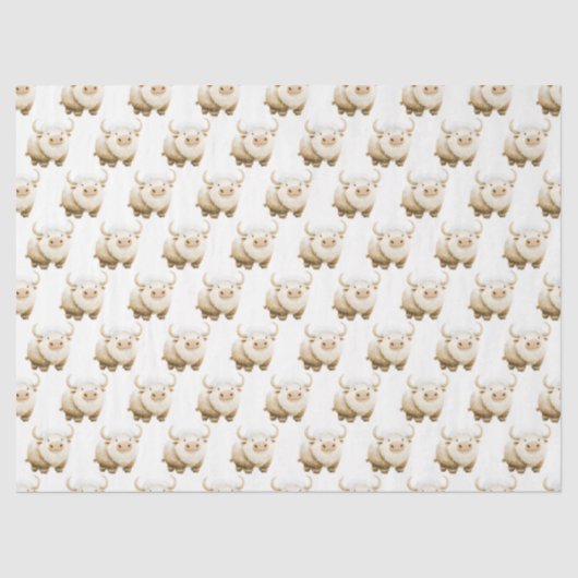 Cute Winter Arctic Cow Seidenpapier (Vorderseite)