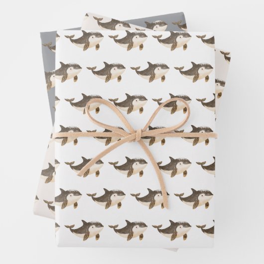 Cute Winter Arctic Whale Geschenkpapier Set (Beispiel)