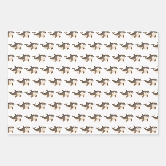 Cute Winter Arctic Whale Geschenkpapier Set (Vorderseite)